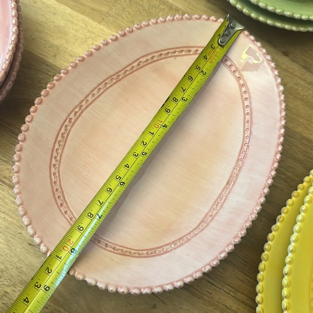 POTTERYBARN beaded egg plates set